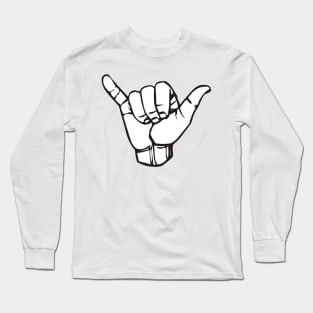 White Shaka Long Sleeve T-Shirt